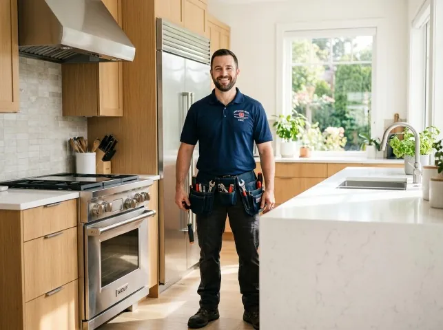 Appliance Repair Hero technician in a Blue Diamond, NV kitchen after an appliance repair
